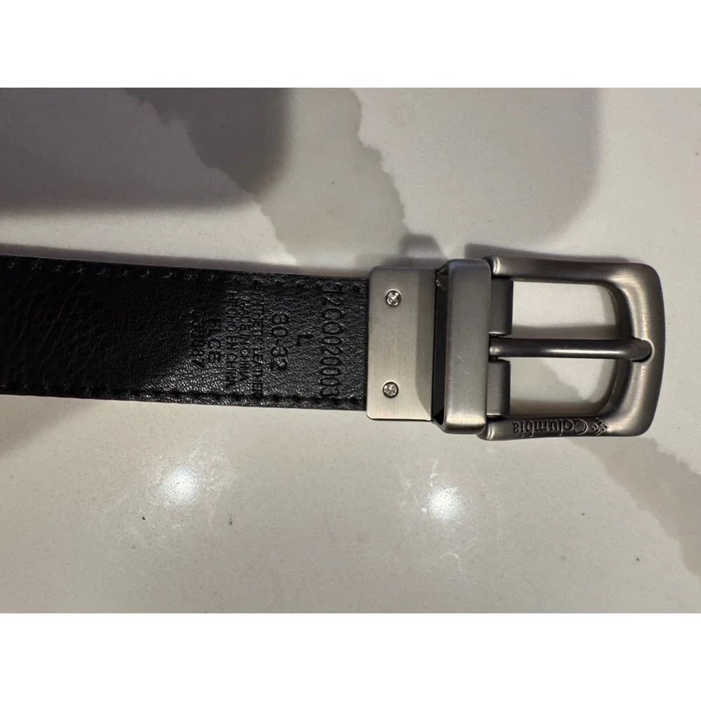 Columbia Reversible Belt Men's Size 40-42 Black Brown Leather Buckle